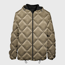 Куртка с капюшоном мужская Стёганая кожа - fashion texture, цвет: 3D-черный
