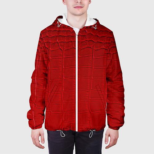 Мужская куртка Crocodile skin - texture - fashion / 3D-Белый – фото 3