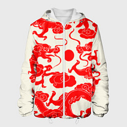 Мужская куртка Японские красные драконы