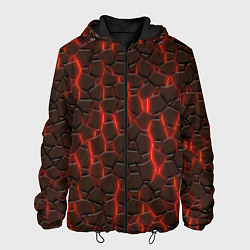Куртка с капюшоном мужская Лава и камни, цвет: 3D-черный