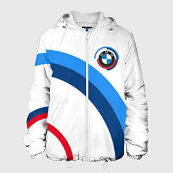 Куртка с капюшоном мужская M perfomance - bmw, цвет: 3D-белый