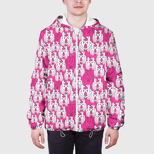 Мужская куртка Пары сердечные / 3D-Белый – фото 3