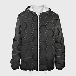 Мужская куртка Abstraction hexagon grey