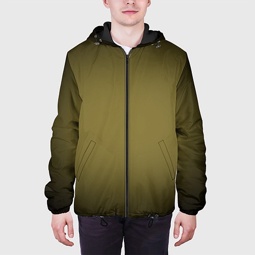 Мужская куртка Градиент хаки / 3D-Черный – фото 3