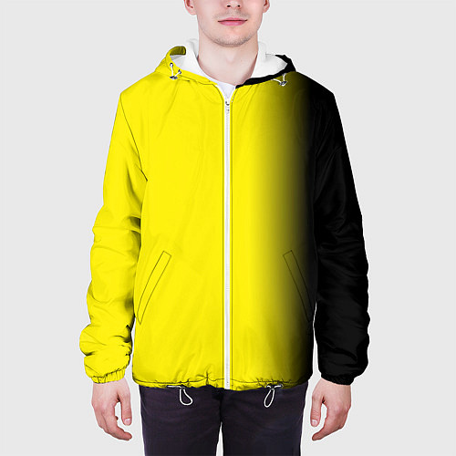 Мужская куртка И черный и желтый / 3D-Белый – фото 3
