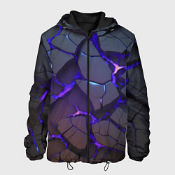 Куртка с капюшоном мужская Светящаяся неоновая лава, цвет: 3D-черный