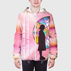 Куртка с капюшоном мужская Энид Синклер - сериал Уэнсдей - яркая сторона окна, цвет: 3D-белый — фото 2