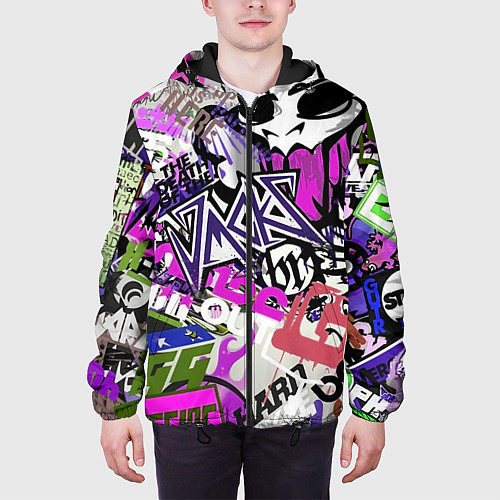 Мужская куртка Рок тематика / 3D-Черный – фото 3