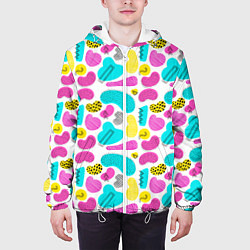 Куртка с капюшоном мужская Geometric pattern, цвет: 3D-белый — фото 2
