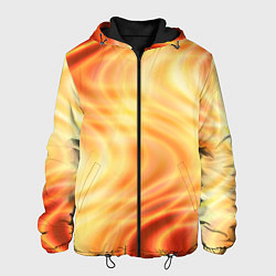 Мужская куртка Абстрактные оранжево-жёлтые солнечные волны