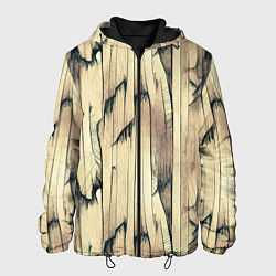 Куртка с капюшоном мужская Текстура коры дерева, цвет: 3D-черный