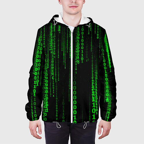 Мужская куртка Двоичная система исчисления / 3D-Белый – фото 3