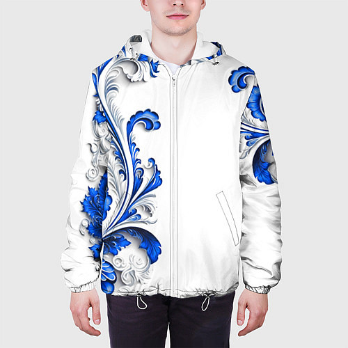 Мужская куртка Русские узоры / 3D-Белый – фото 3