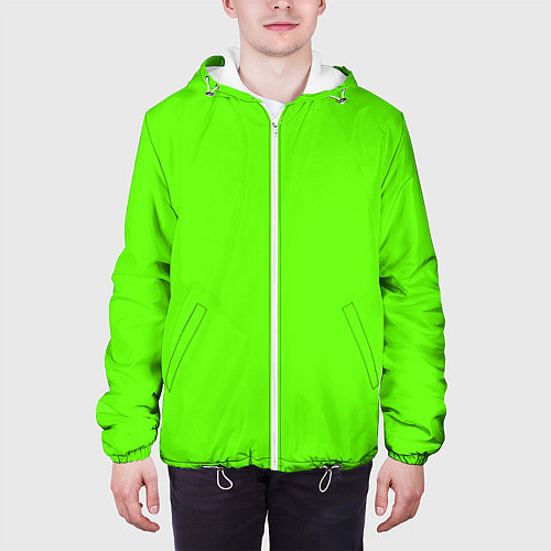 Мужская куртка Кислотный зеленый / 3D-Белый – фото 3