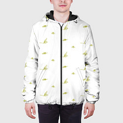 Куртка с капюшоном мужская Падающие листья, цвет: 3D-черный — фото 2