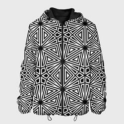 Мужская куртка Паттерн из чёрно-белого множества треугольников