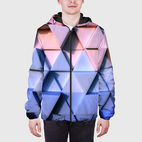Мужская куртка Triangle gradient / 3D-Черный – фото 3
