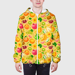 Куртка с капюшоном мужская Fruit abundance, цвет: 3D-белый — фото 2