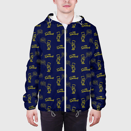 Мужская куртка Bart pattern Eat my shorts / 3D-Белый – фото 3