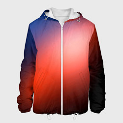 Куртка с капюшоном мужская Космический градиент, цвет: 3D-белый