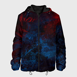 Куртка с капюшоном мужская Космическая абстракция битва, цвет: 3D-черный