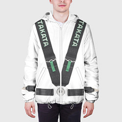 Куртка с капюшоном мужская Спортивный ремень безопасности, цвет: 3D-белый — фото 2