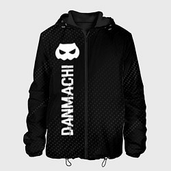 Куртка с капюшоном мужская DanMachi glitch на темном фоне: по-вертикали, цвет: 3D-черный