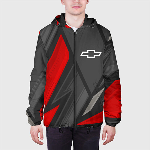 Мужская куртка Chevrolet sports racing / 3D-Черный – фото 3