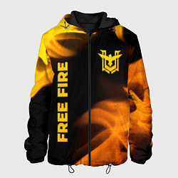 Мужская куртка Free Fire - gold gradient: надпись, символ