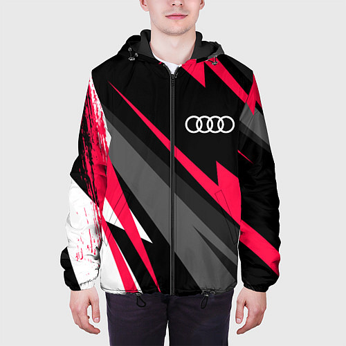 Мужская куртка Audi fast lines / 3D-Черный – фото 3
