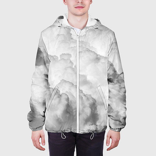 Мужская куртка Пористые облака / 3D-Белый – фото 3