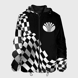 Куртка с капюшоном мужская Daewoo racing flag, цвет: 3D-черный