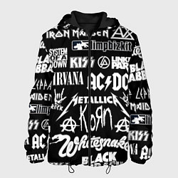 Куртка с капюшоном мужская Сборник тяжёлого рока, цвет: 3D-черный