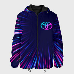 Куртка с капюшоном мужская Toyota neon speed lines, цвет: 3D-черный