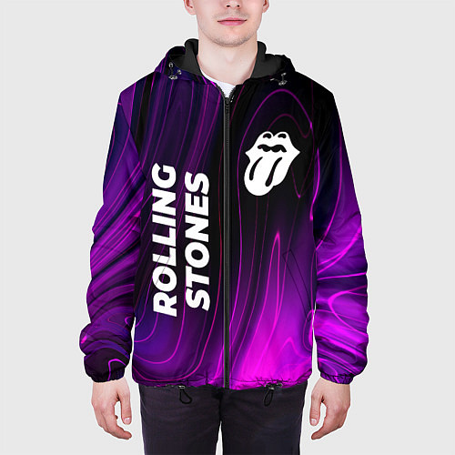 Мужская куртка Rolling Stones violet plasma / 3D-Черный – фото 3