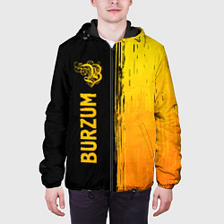 Куртка с капюшоном мужская Burzum - gold gradient: по-вертикали, цвет: 3D-черный — фото 2