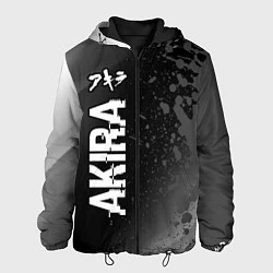 Куртка с капюшоном мужская Akira glitch на темном фоне: по-вертикали, цвет: 3D-черный