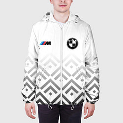 Куртка с капюшоном мужская BMW m power - белый, цвет: 3D-белый — фото 2