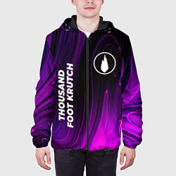 Куртка с капюшоном мужская Thousand Foot Krutch violet plasma, цвет: 3D-черный — фото 2