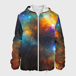 Куртка с капюшоном мужская Небесная картина, цвет: 3D-белый