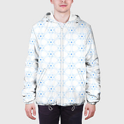 Куртка с капюшоном мужская Ясна3 - Небесная структура светлый, цвет: 3D-белый — фото 2
