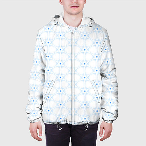 Мужская куртка Ясна3 - Небесная структура светлый / 3D-Белый – фото 3