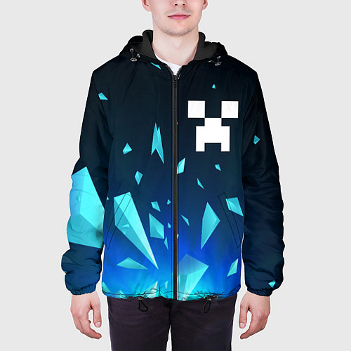 Мужская куртка Minecraft взрыв частиц / 3D-Черный – фото 3