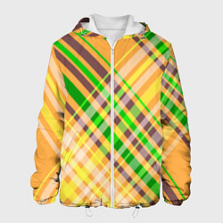 Мужская куртка Желто-зеленый геометрический ассиметричный узор
