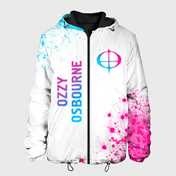 Куртка с капюшоном мужская Ozzy Osbourne neon gradient style: надпись, символ, цвет: 3D-черный