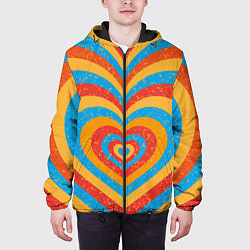 Куртка с капюшоном мужская Sunny heart, цвет: 3D-черный — фото 2