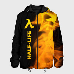 Куртка с капюшоном мужская Half-Life - gold gradient: по-вертикали, цвет: 3D-черный