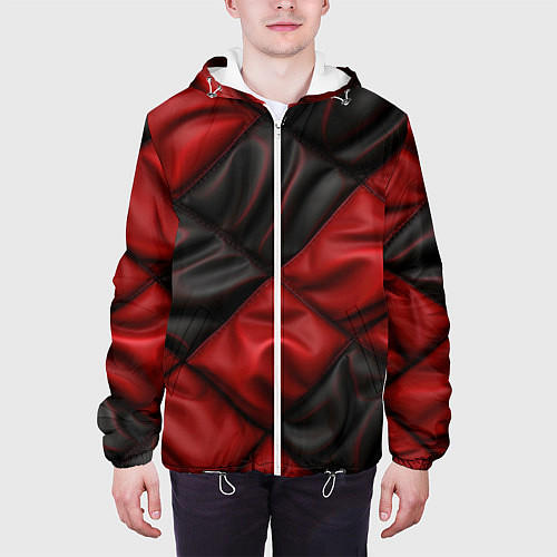 Мужская куртка Red black luxury / 3D-Белый – фото 3