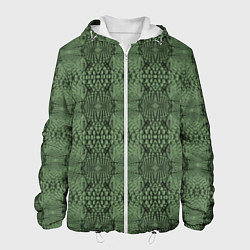 Куртка с капюшоном мужская Крокодиловый стиль, цвет: 3D-белый