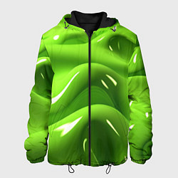 Куртка с капюшоном мужская Зеленая слизь, цвет: 3D-черный